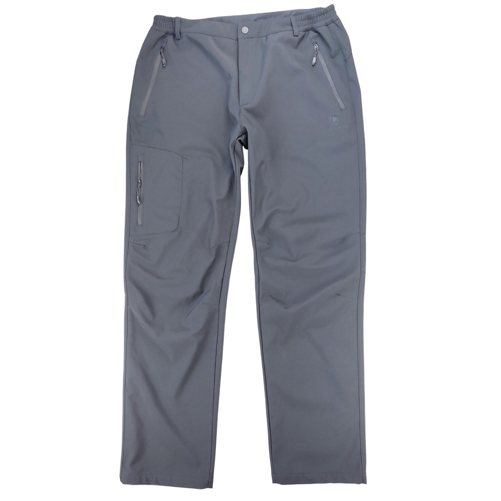 Camel Crown Pants Mens XL Gray Fleece Lined Thermal Hiking Softshell Outdoor
